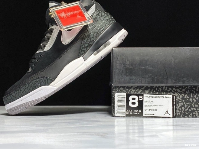 Rep MAX CK4348-007 Cement Grey Tinker Air 3 Black Jordan 0808